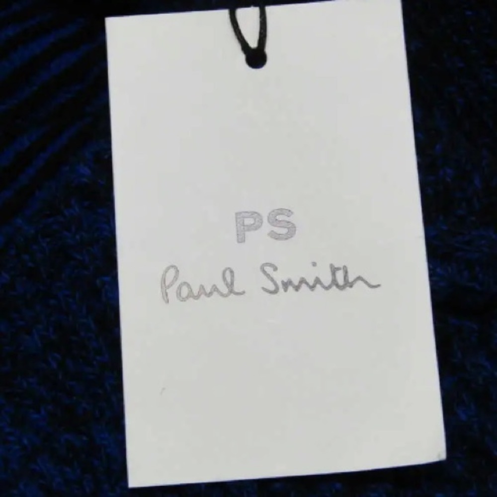 Paul Smith Sweater Mens Medium Blue Preppy Wool 1/4 Zip Pullover Lightweight Top - Picture 7 of 7